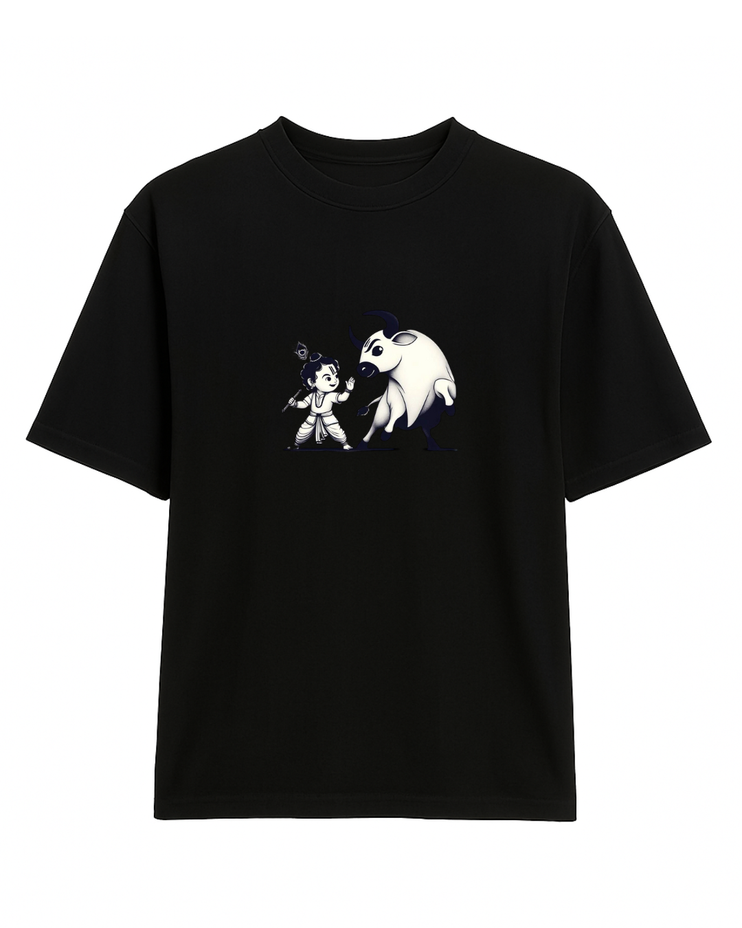 Divine Krishna Printed Premium Oversized Unisex T- Shirt